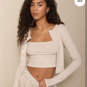 Bone Reformation cardigan sweater set